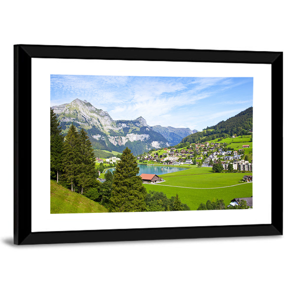 Lungern Lake Village Wall Art