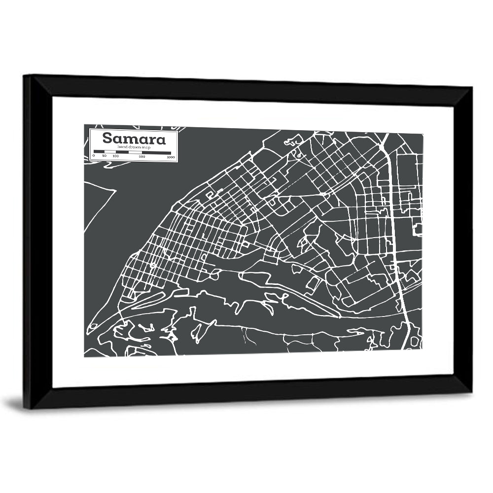 Samara Aerial Map Wall Art