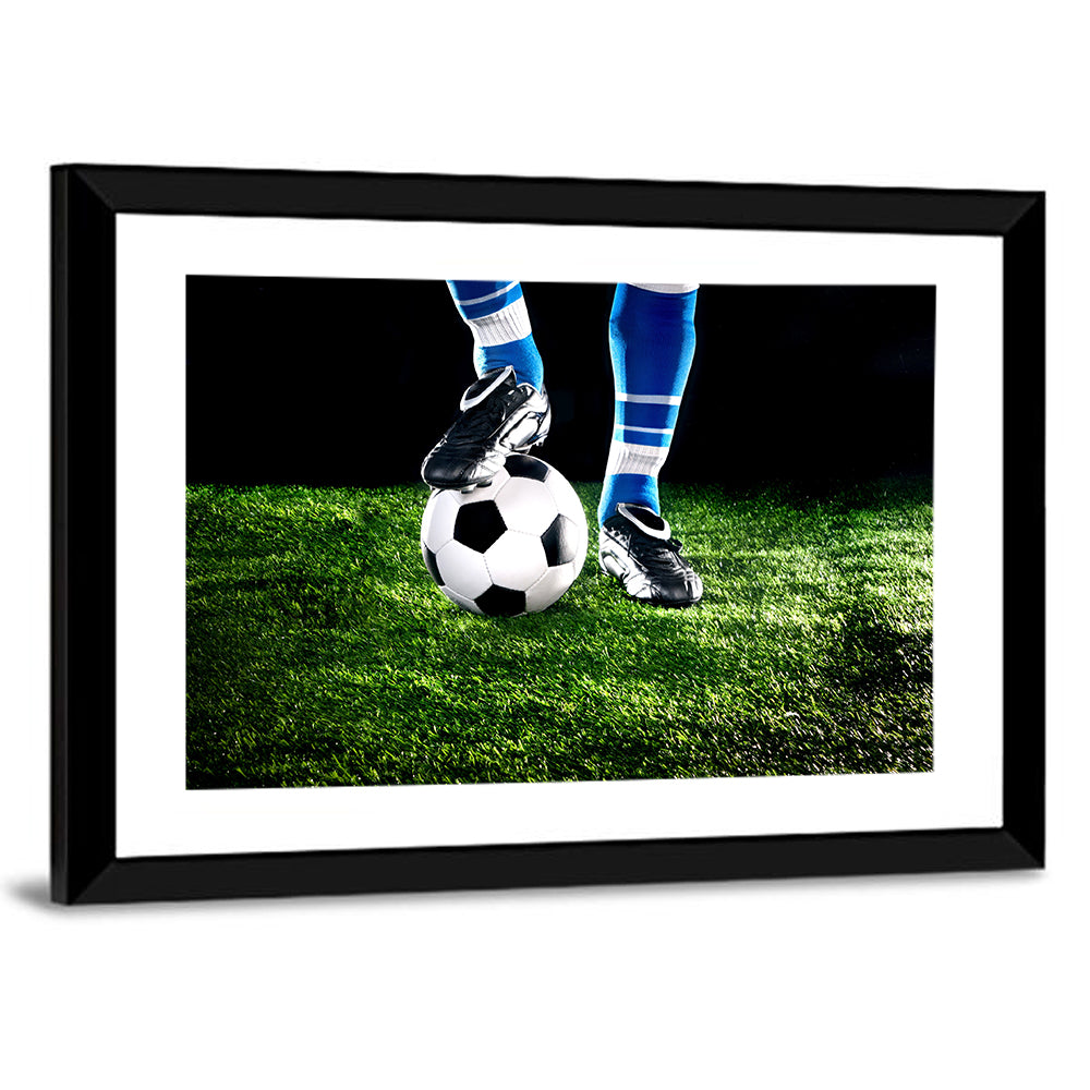 Soccer Ball Underfoot Close-up Wall Art
