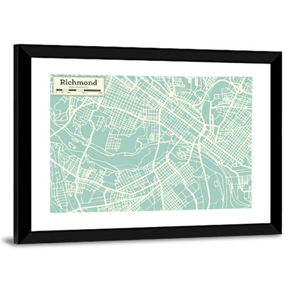 Richmond City Map Wall Art