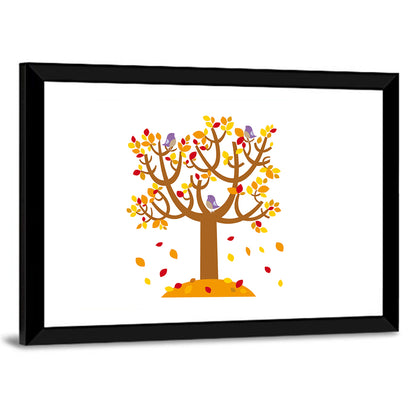 Autumn Tree Illustration Wall Art