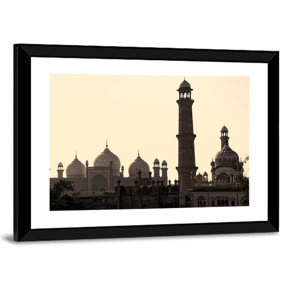 Badshahi Mosque Silhouette Wall Art