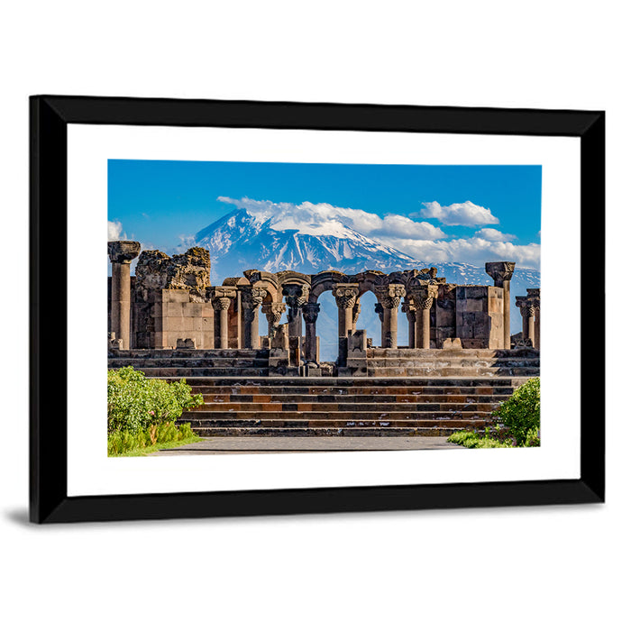 Zvartnots Cathedral Ruins Wall Art as a framed print