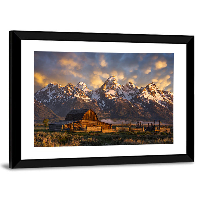 John Moulton Barn, Mormon Row Wall Art as a framed print