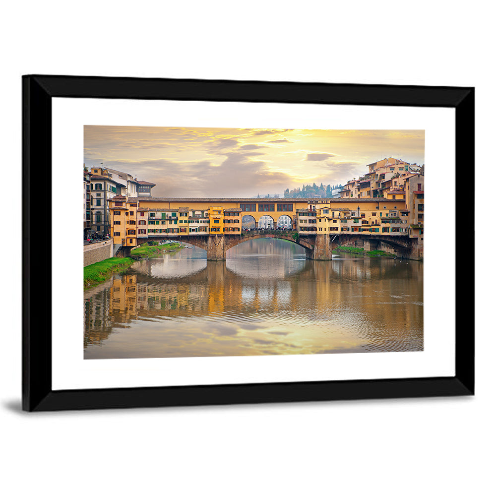 Ponte Vecchio at Golden Hour Wall Art