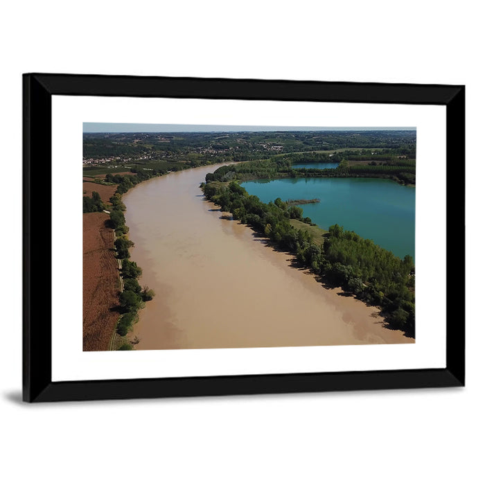 Garonne River and Cadillac Lake Wall Art as a framed print