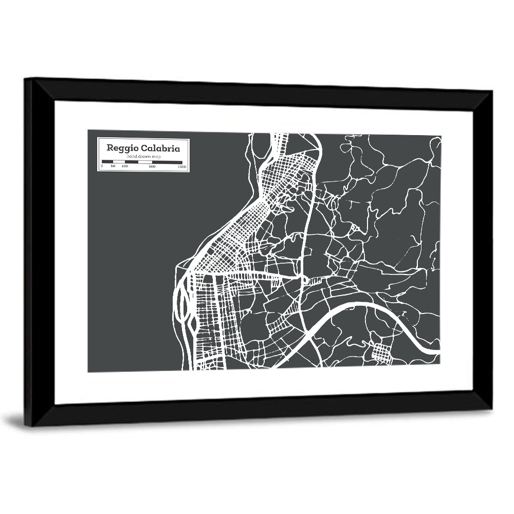 Reggio Calabria Minimalist City Map Wall Art