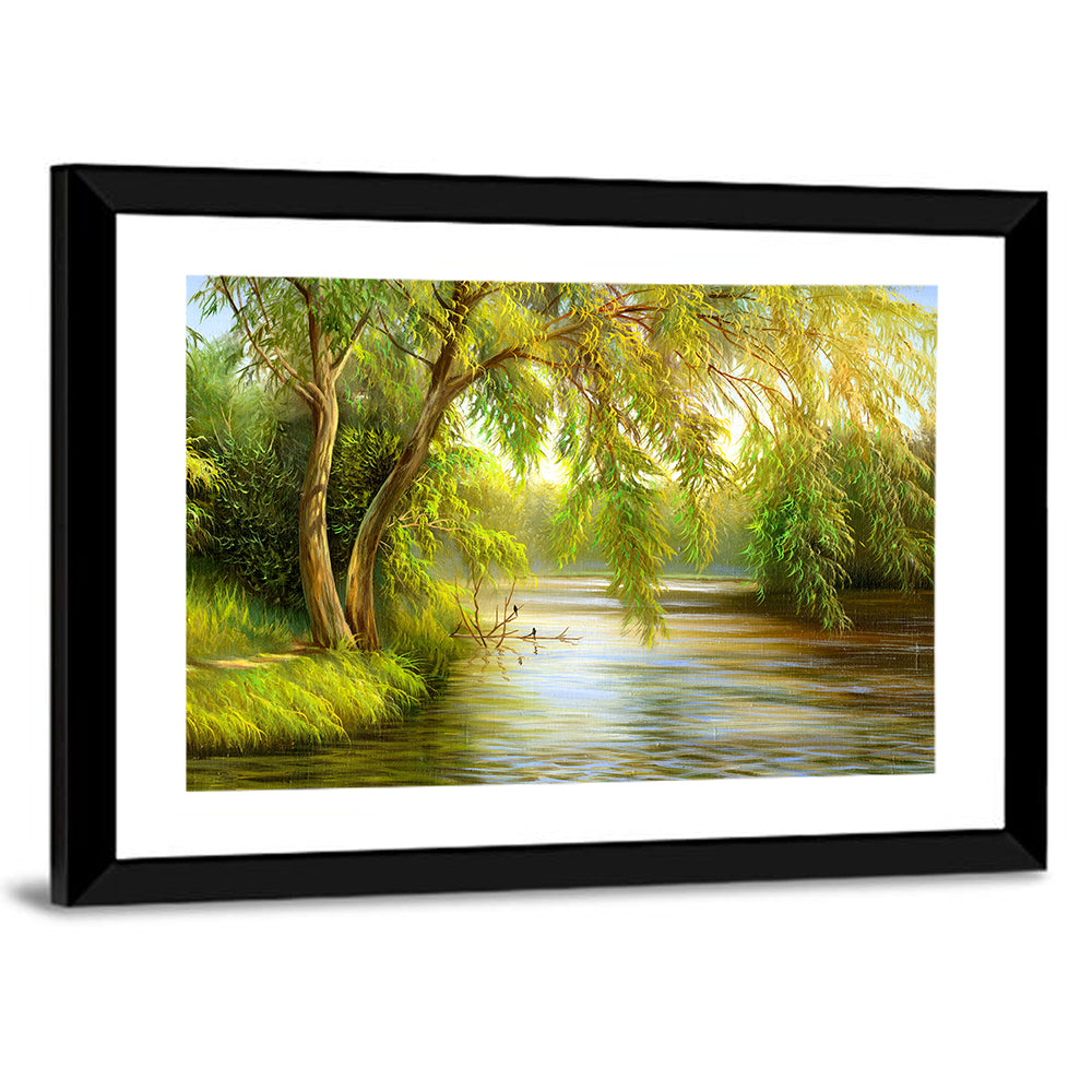 Summer Lake in the Woods Wall Art