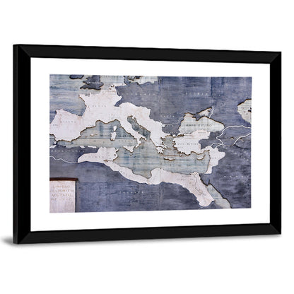 Great Roman Empire On Old Card Wall Art