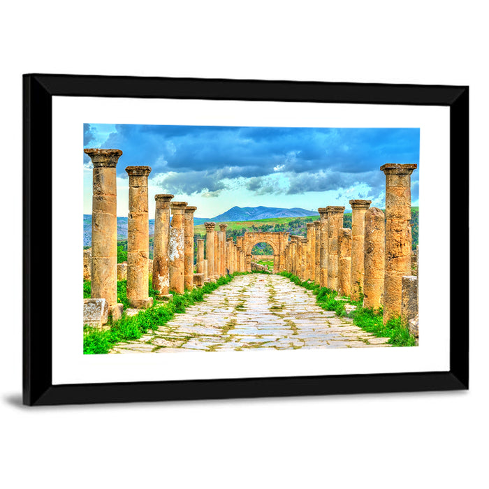 Jerash Cardo Maximus Ruins Wall Art as a framed print