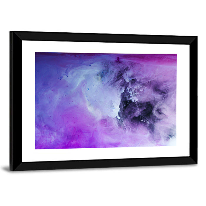 Ethereal Purple Swirl Wall Art as a framed print