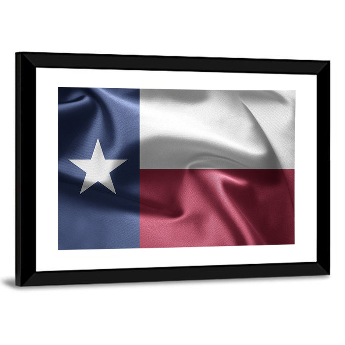 Texas Lone Star Flag Wall Art as a framed print