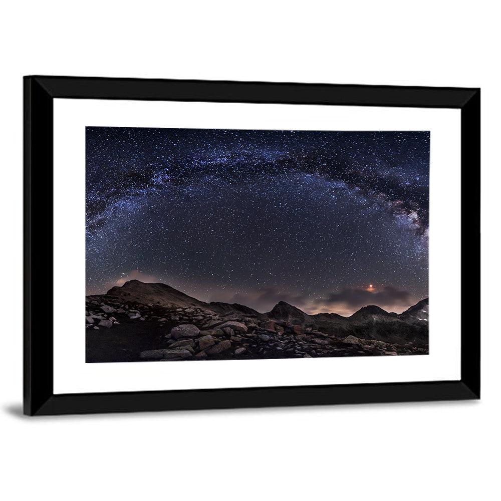 Milky Way Over Mountain Ridge Wall Art