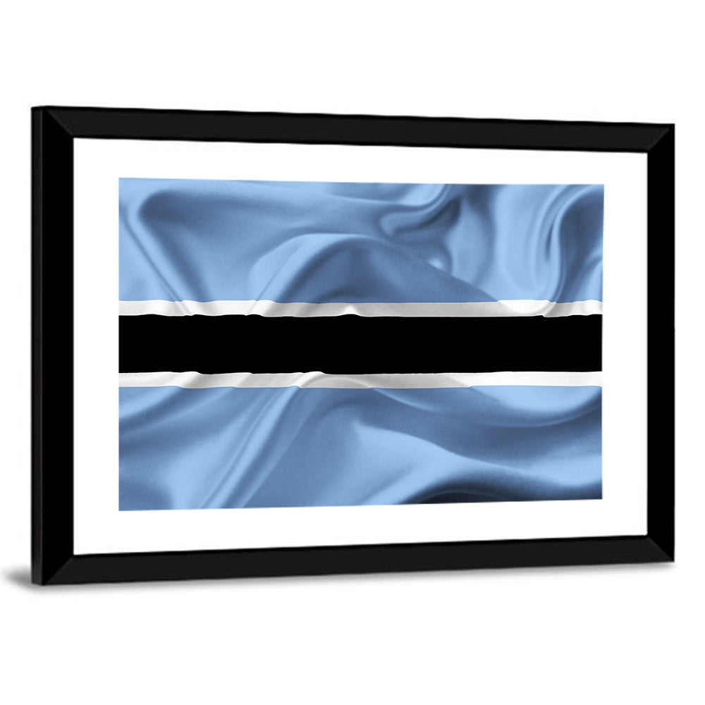 Rippled Botswana Flag Wall Art