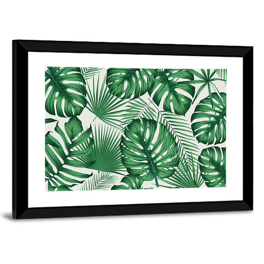 Layered Tropical Leaves Wall Art