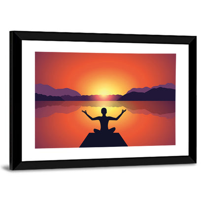 Peaceful Meditation Silhouette Wall Art