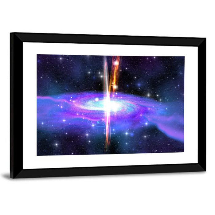 Stellar Black Hole Wall Art as a framed print