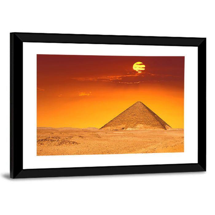Dahshur Red Pyramid Wall Art as a framed print