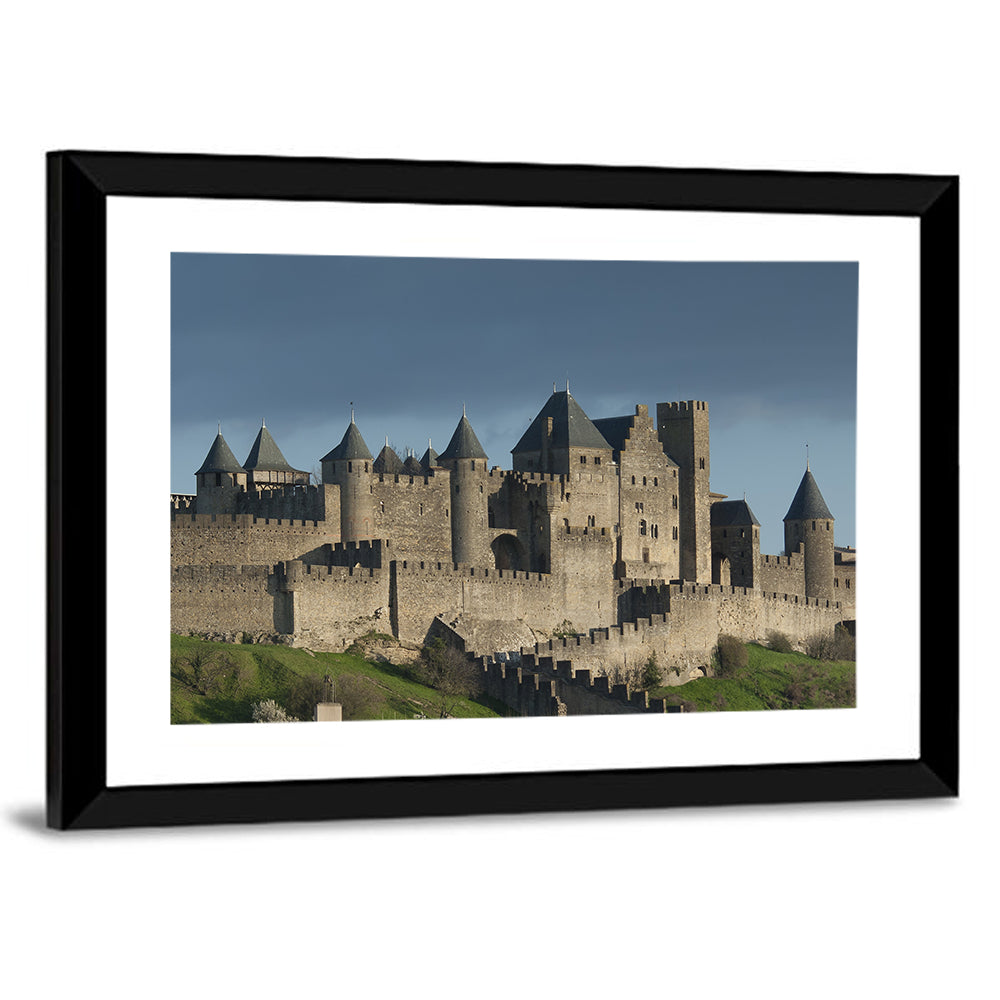 Cité De Carcassonne at Dusk Wall Art