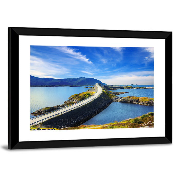 Atlantic Ocean Road, Norway Wall Art as a framed print