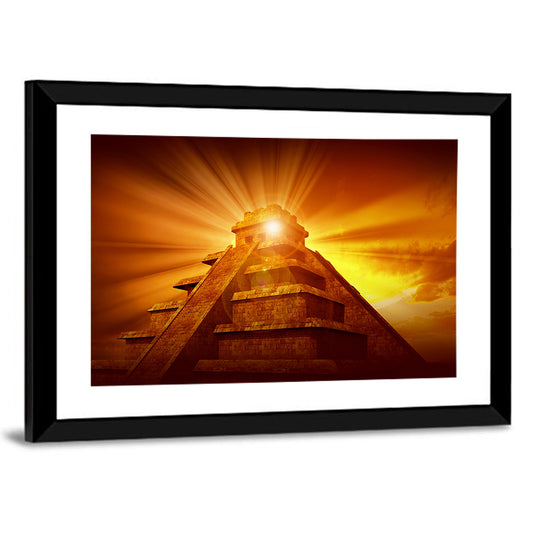 Mayan Mystery Pyramid Wall Art