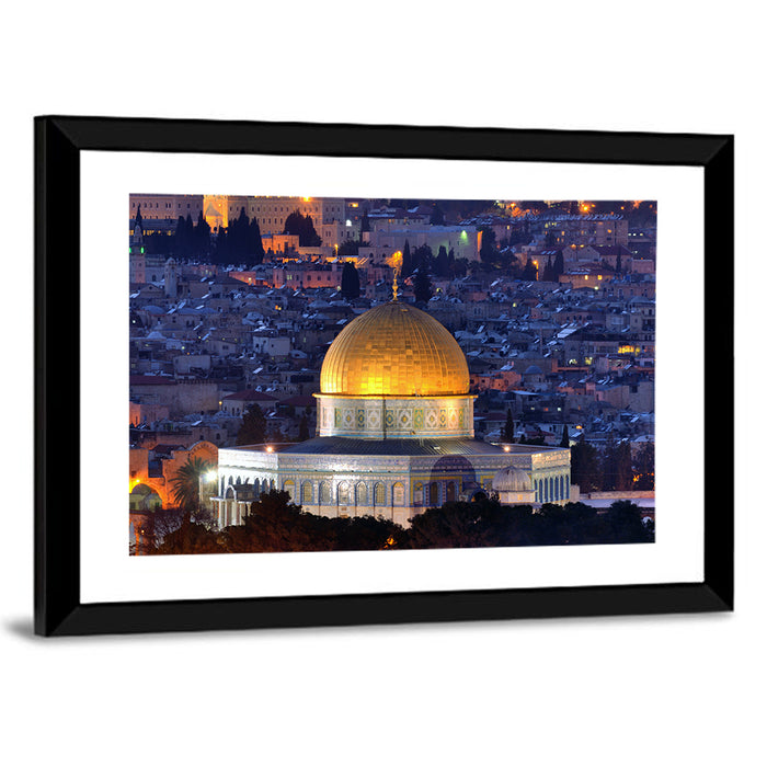 Golden Dome of the Rock, Jerusalem Wall Art as a framed print