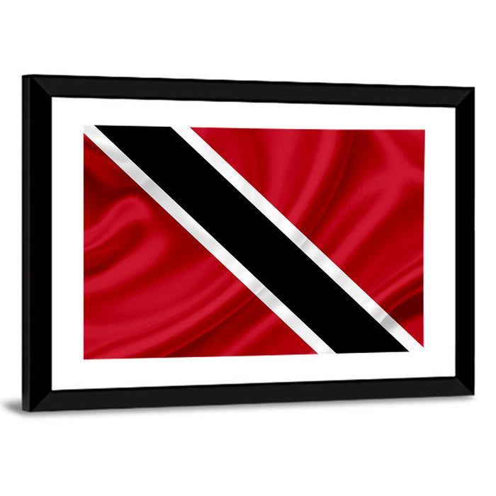 Trinidad and Tobago Flag, Diagonal Stripe Wall Art as a framed print