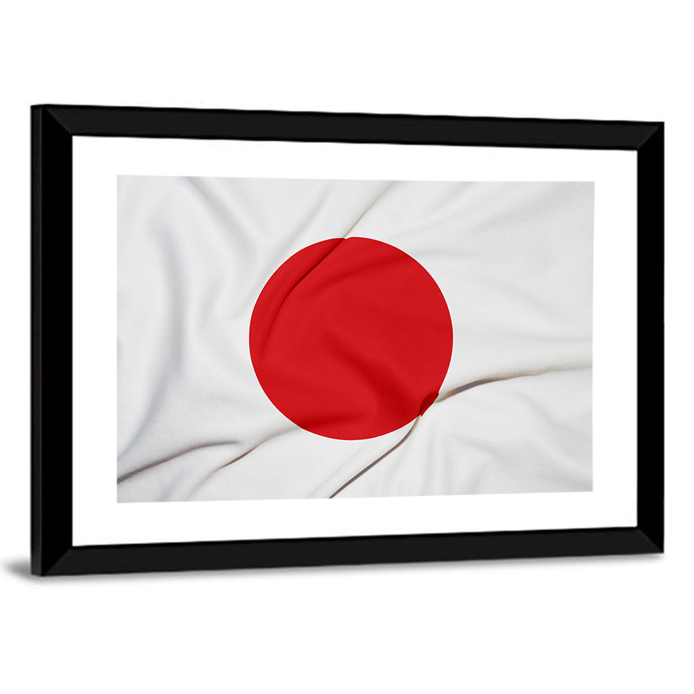 Japanese Flag Fabric Study Wall Art