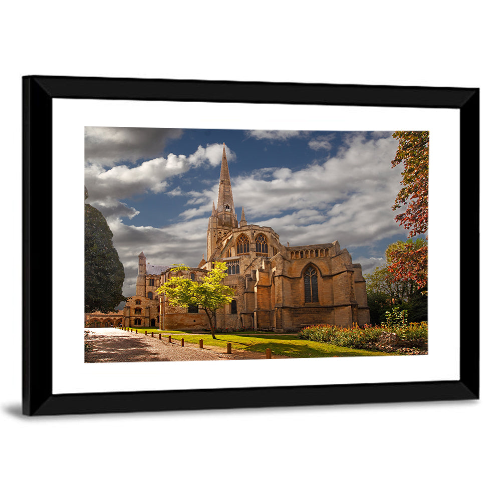 Peterborough Cathedral Low Angle View Wall Art