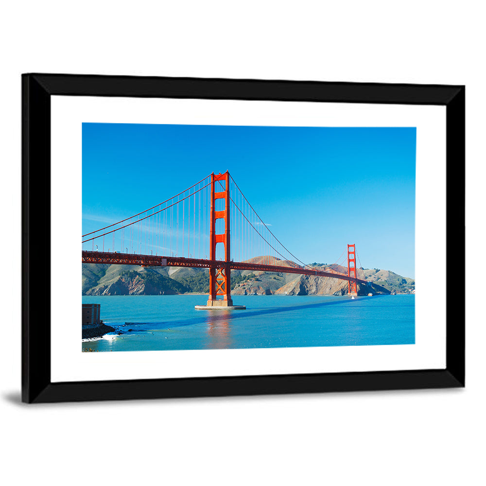 Golden Gate Bridge Under Blue Sky Wall Art