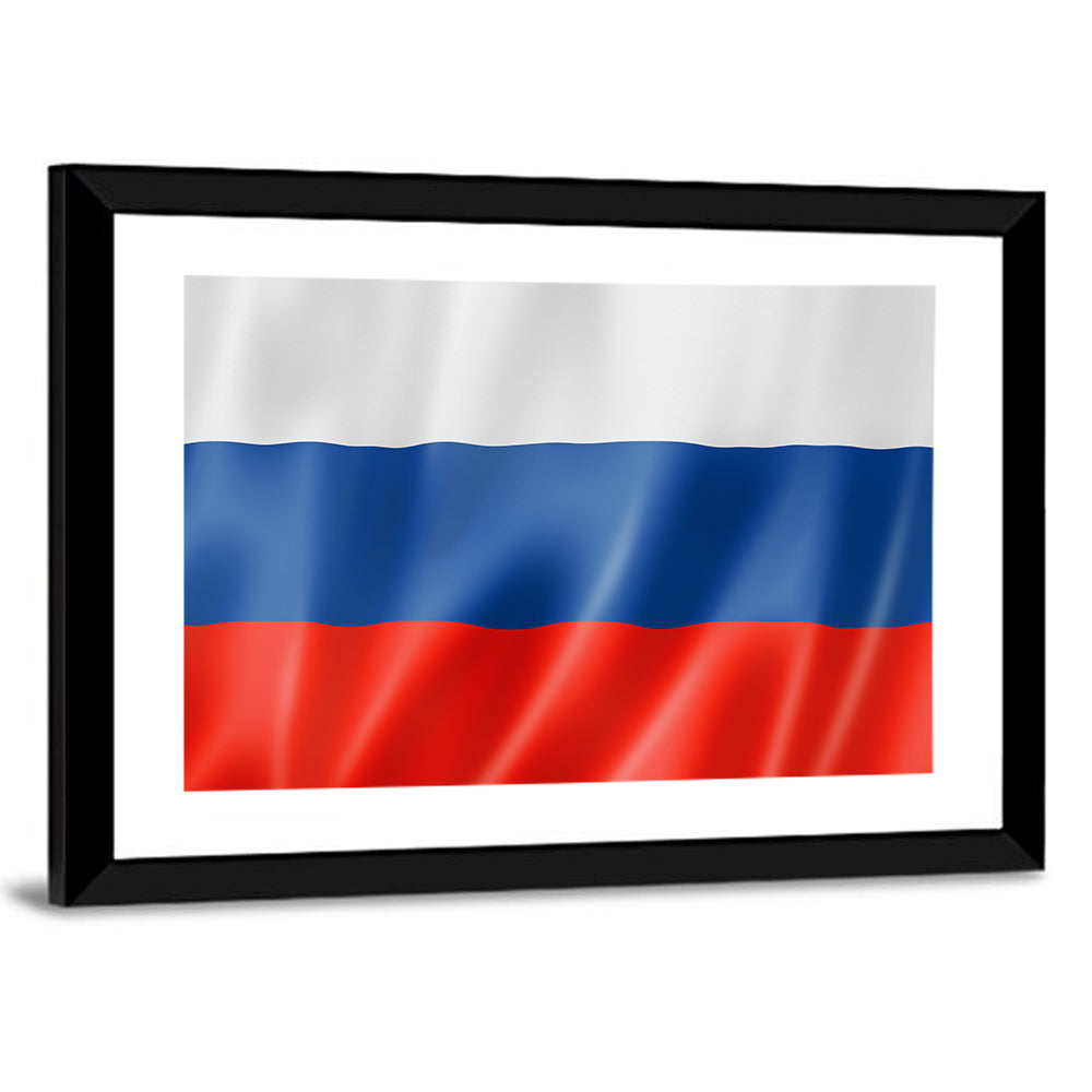 Russian Tricolor Flag Wall Art