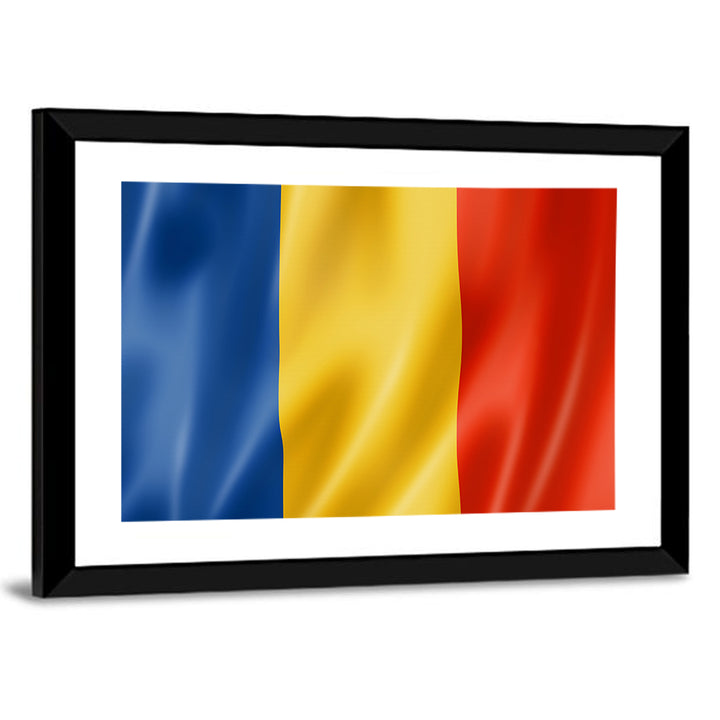 Romanian Tricolor Flag Wall Art