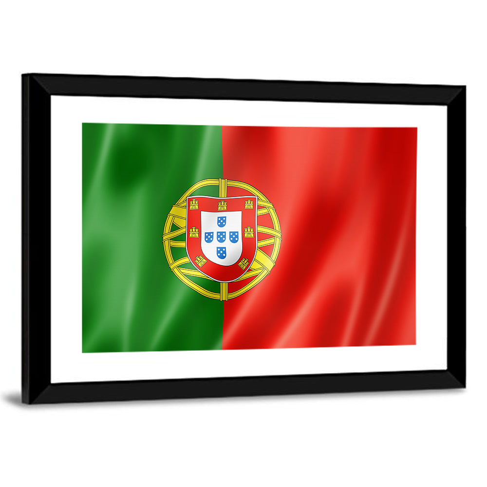 Portuguese Flag with Coat of Arms Wall Art