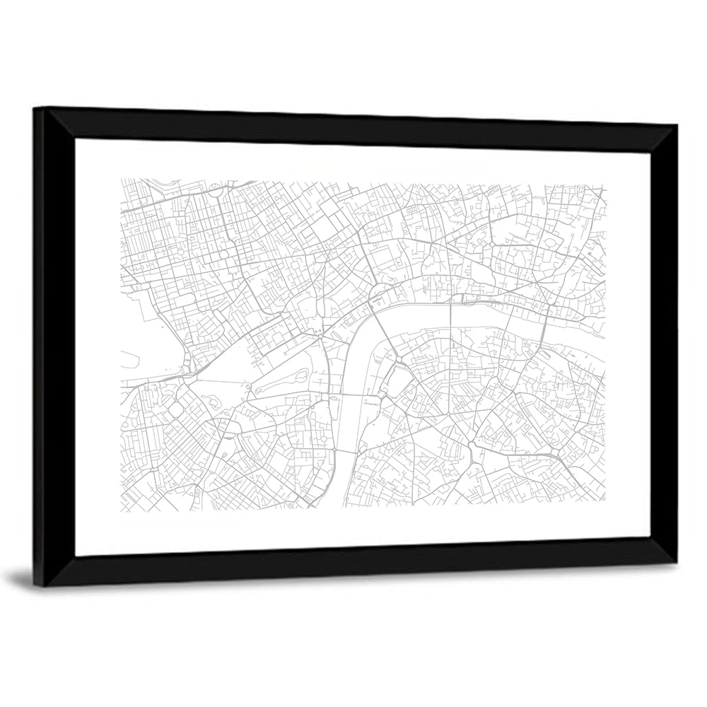 London City Map Plan Wall Art