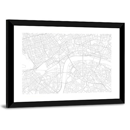 Map Of London City Wall Art