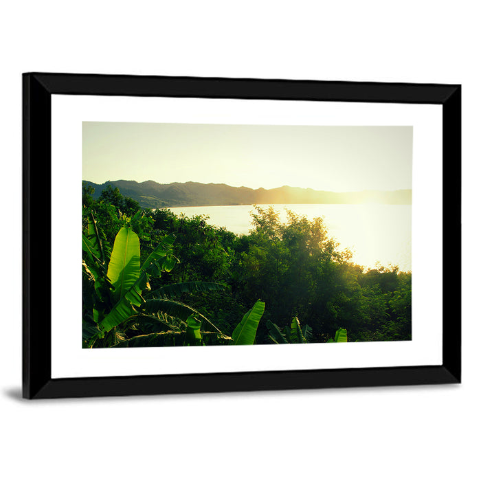 Sunrise Over Lake Bosumtwi Wall Art as a framed print