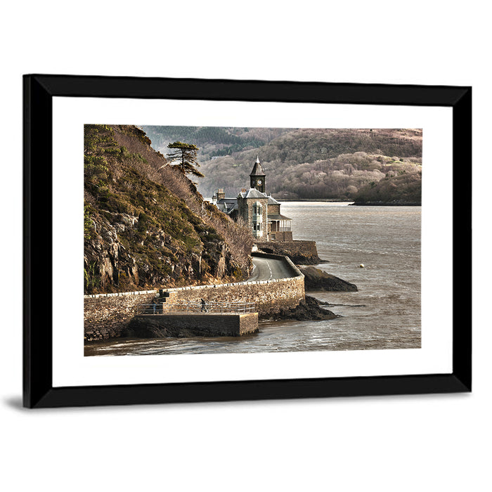 Barmouth Clock Tower Coastal View Wall Art as a framed print