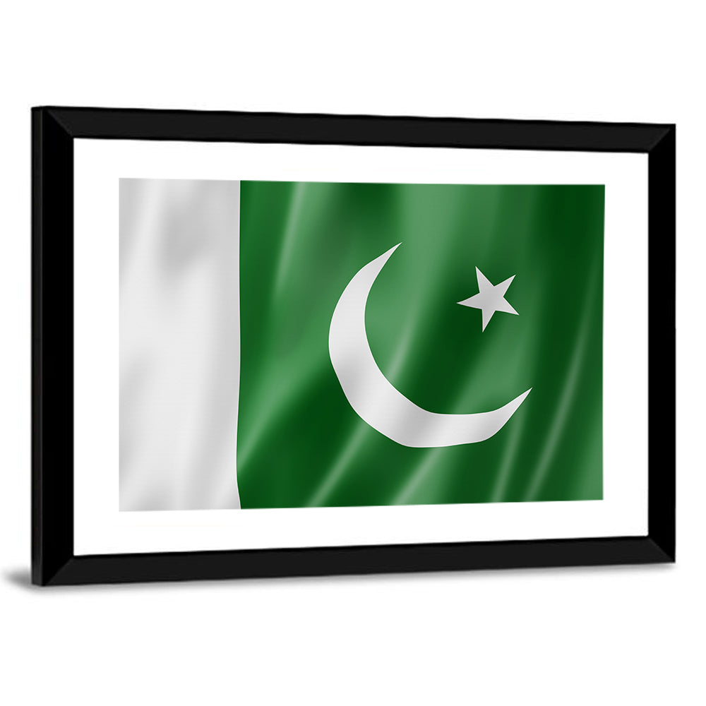 Waving Pakistan Flag Wall Art