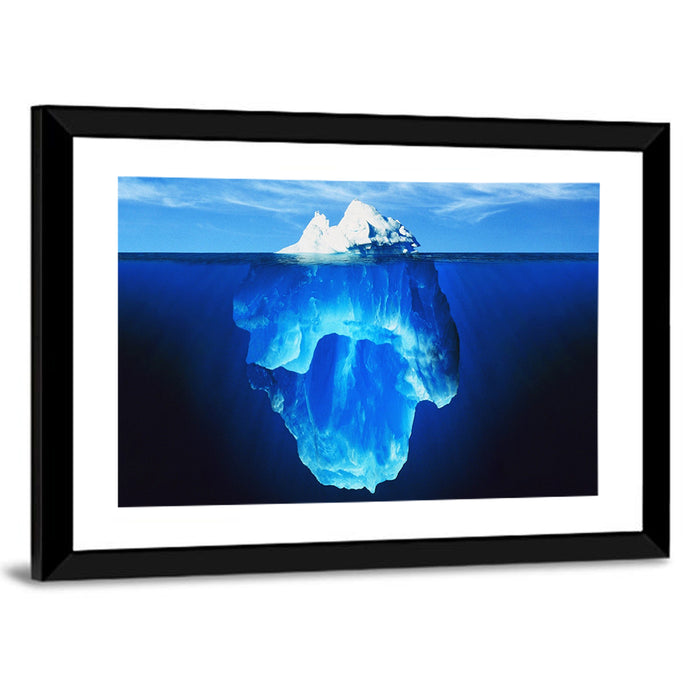 Split-level Melting Iceberg Wall Art as a framed print