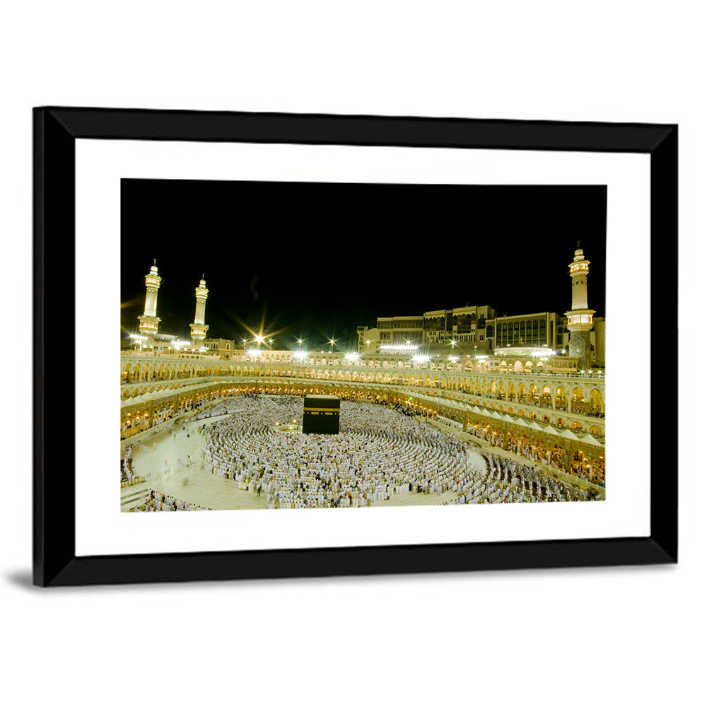 Night View of the Kaaba, Makkah Wall Art
