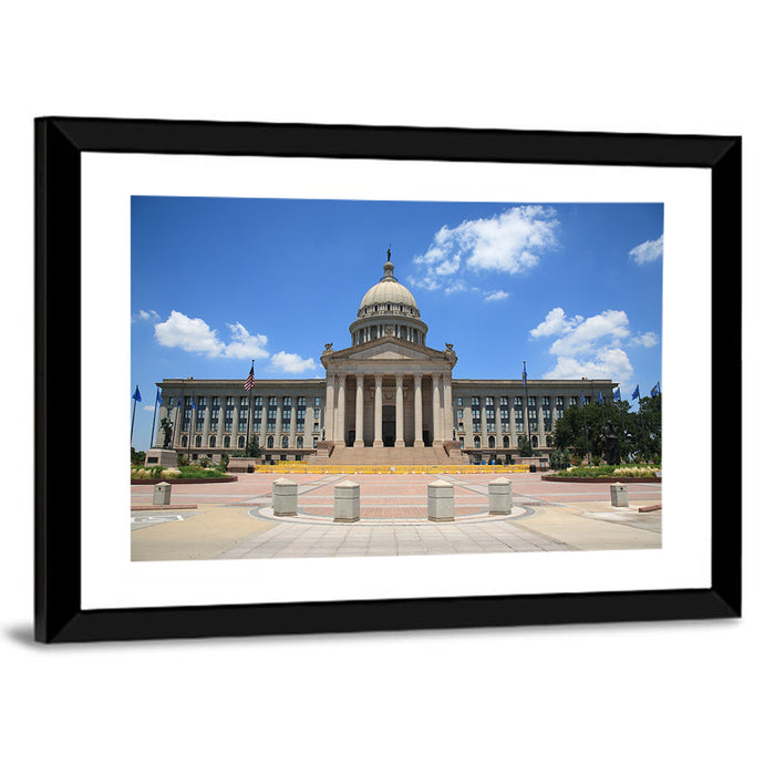 Oklahoma State Capitol Wall Art as a framed print