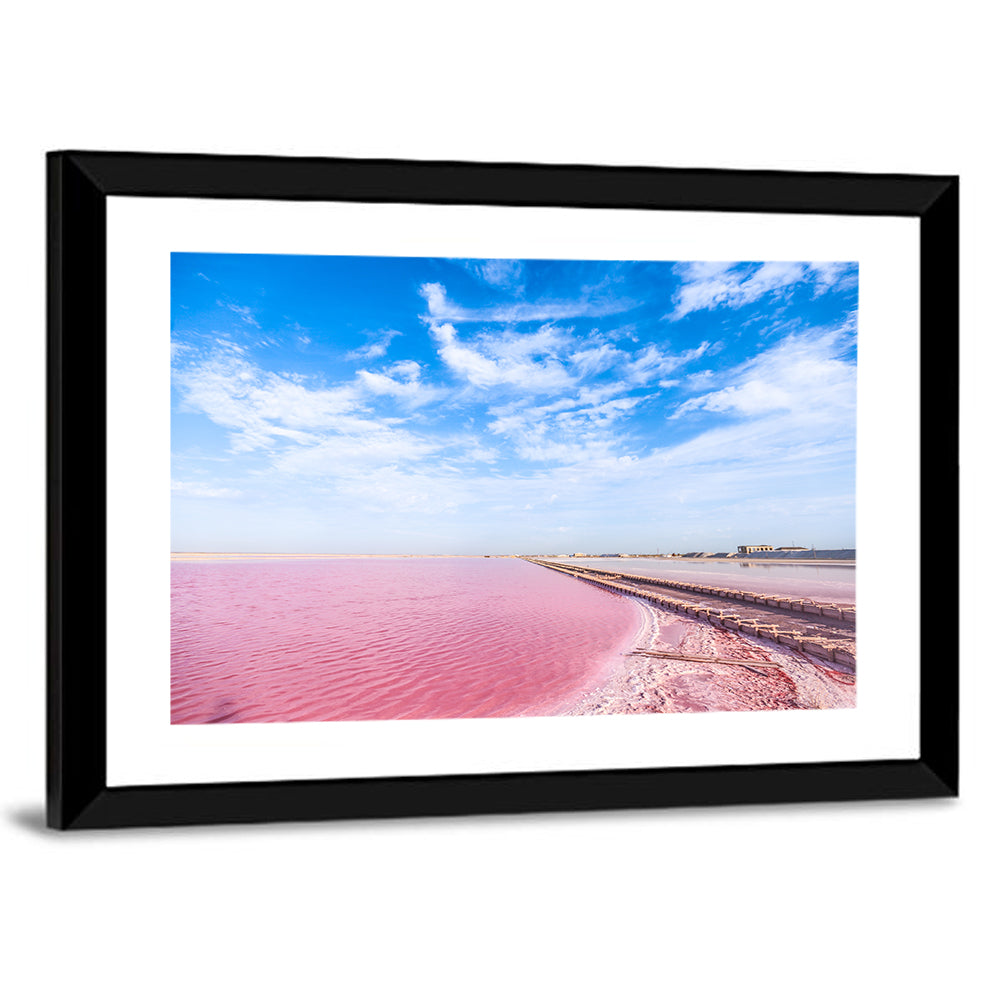 Pink Salt Lake Boardwalk Wall Art