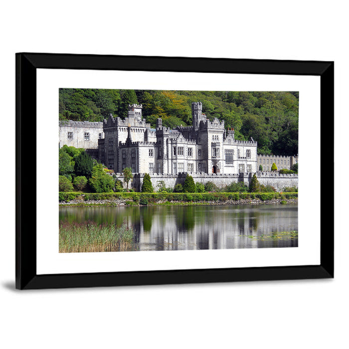 Kylemore Abbey Lakeside Castle Wall Art as a framed print