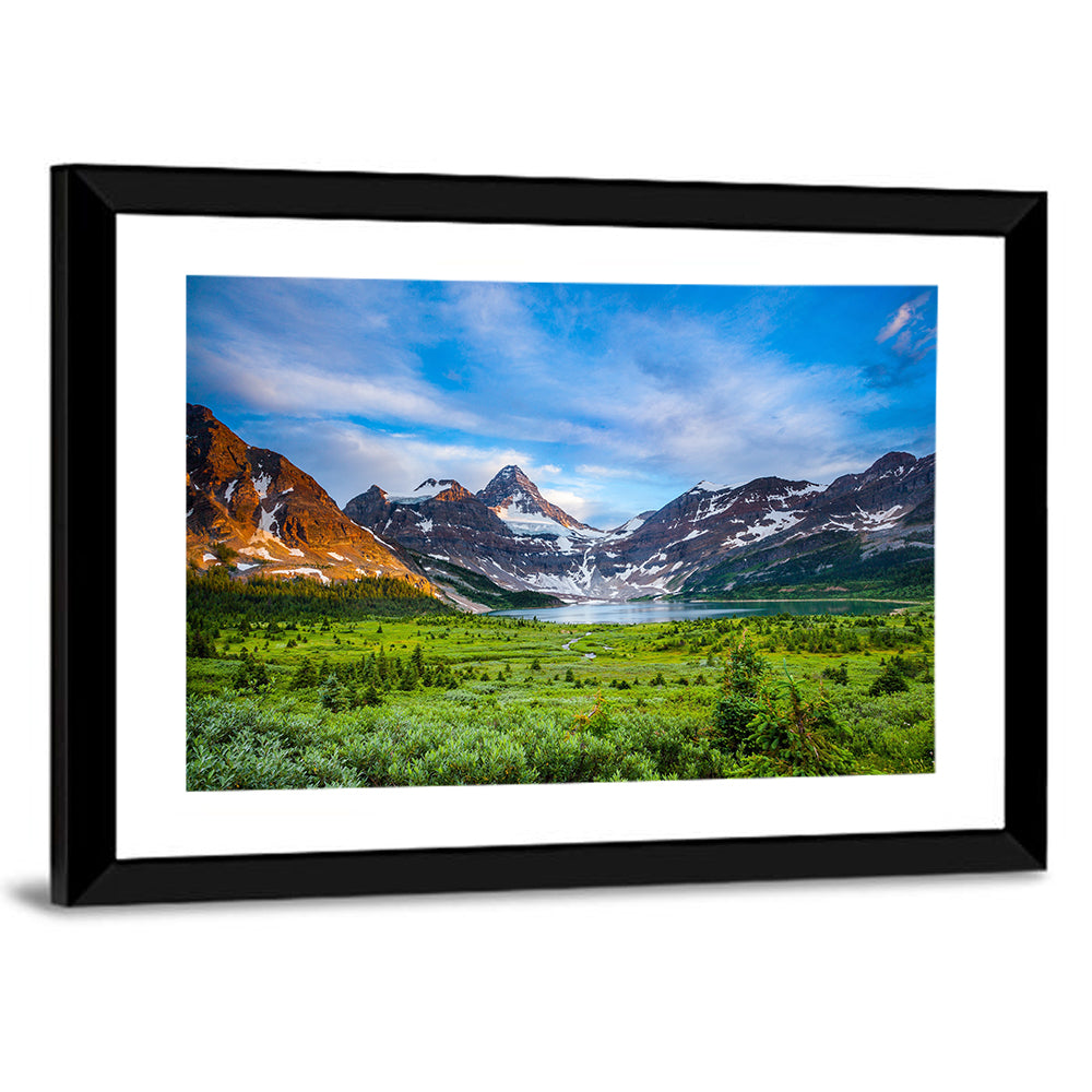 Mount Assiniboine Glacier and Magig Lake Wall Art