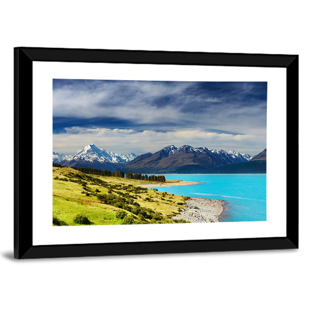 Mount Cook Over Lake Pukaki Wall Art