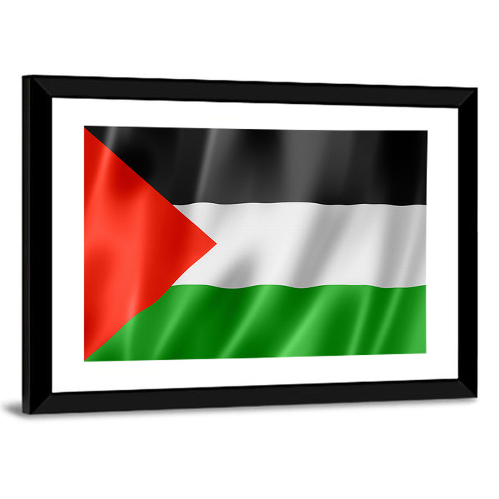 Palestine Flag Graphic Wall Art as a framed print