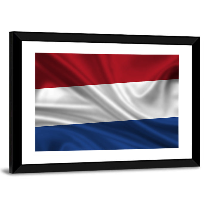 Dutch Tricolor Flag Wall Art as a framed print