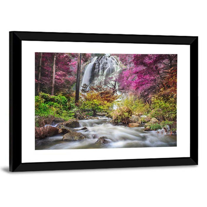 Klonglan Forest Waterfall, Thailand Wall Art as a framed print