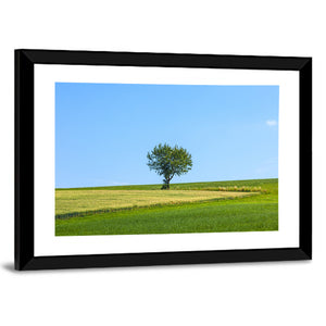 Lonely Tree At Meadow Wall Art