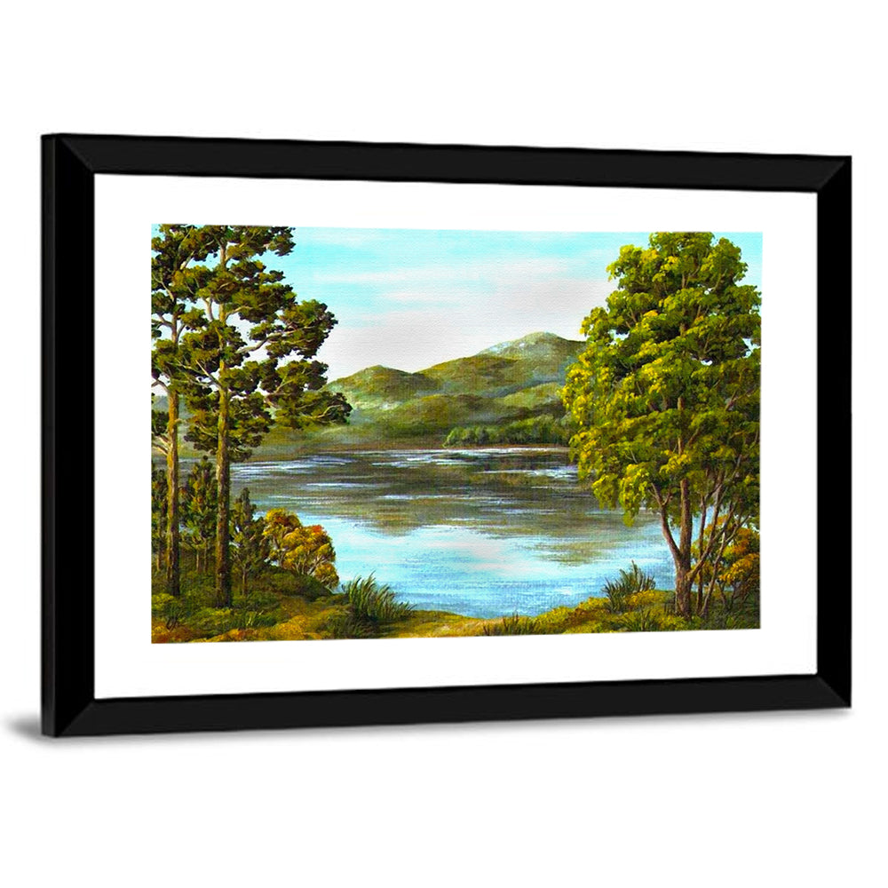 Tranquil Mountain Lake Wall Art